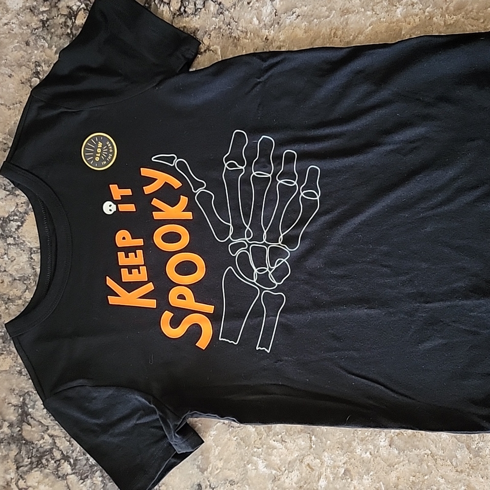 Cat & Jack Keep It 👻 Spooky T shirt sz Small 6-7 Thumbs up 👍